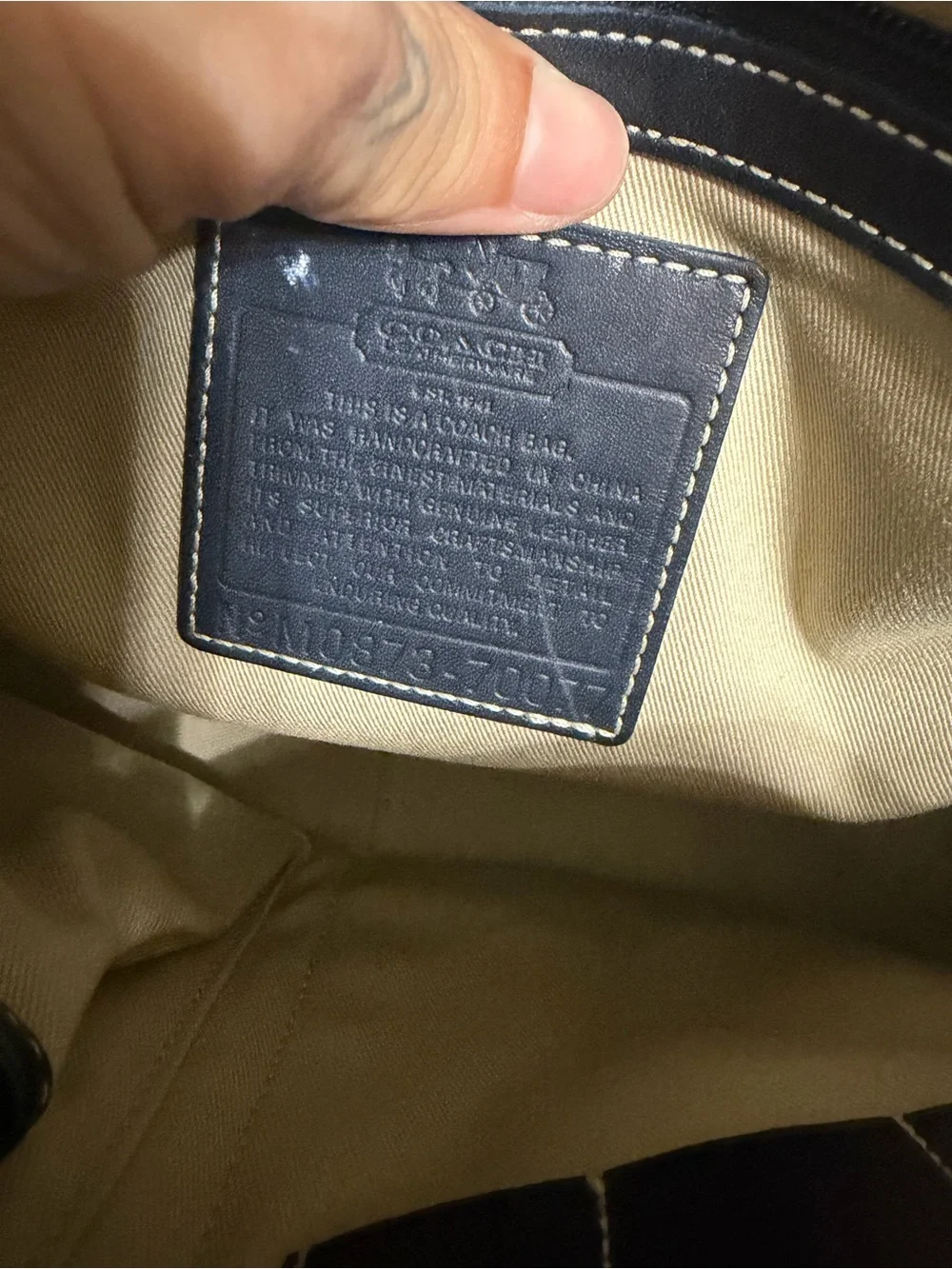Coach Heritage Stripe Map Bag